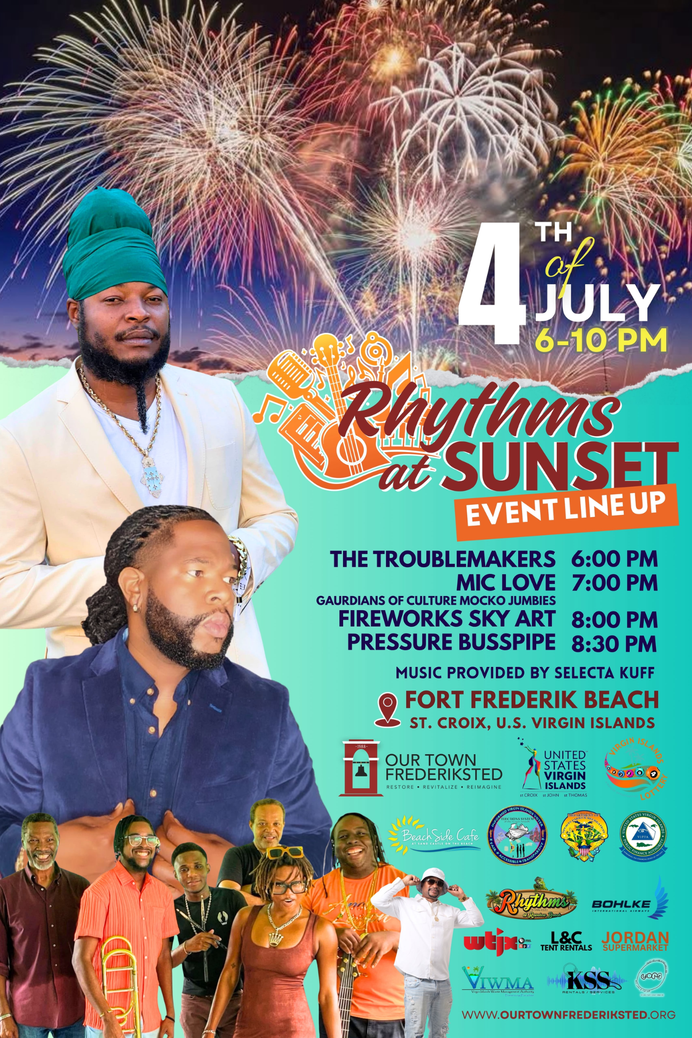 Rhythms at Sunset flyer